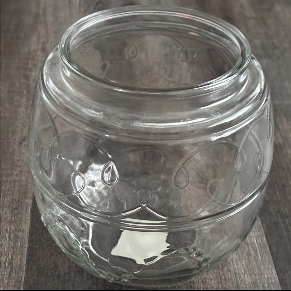 New Large Anchor Hocking Decorative Glass Jar